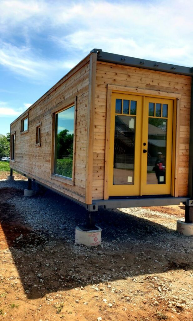 wood exterior on unit