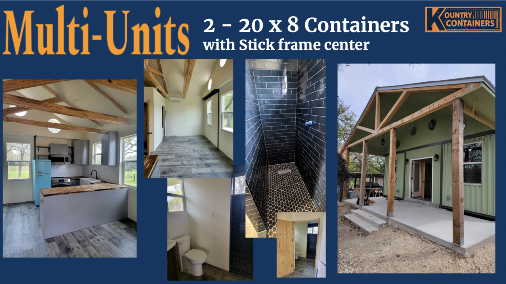 multi-units 2 - 20 x 8 containers